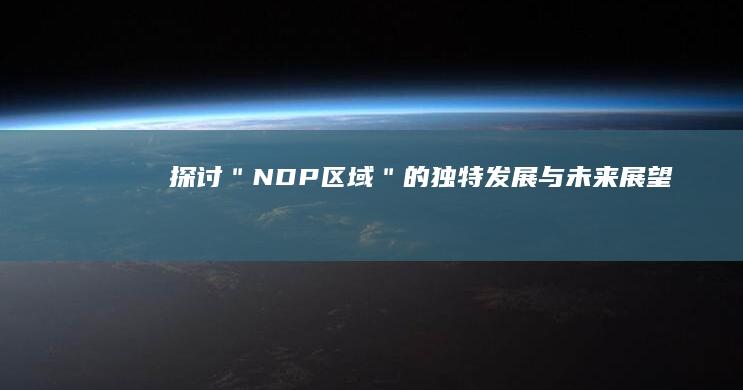 探讨＂NDP区域＂的独特发展与未来展望